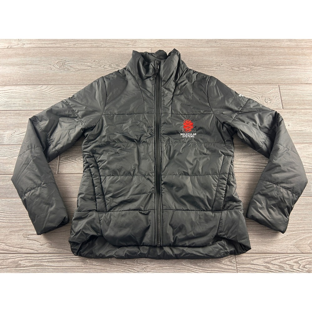 The North Face Womens Black Puffer Jacket‎ Molecular Systems Logo Size Medium